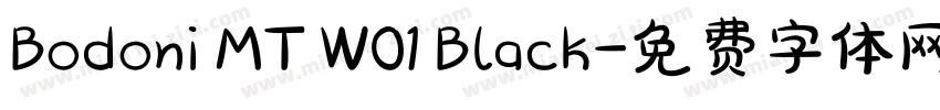 Bodoni MT W01 Black字体转换